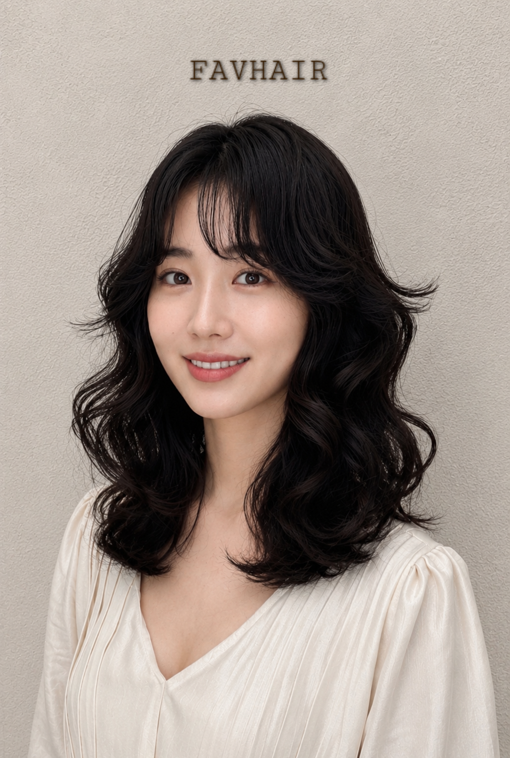 내추럴 미디엄 웨이브 펌